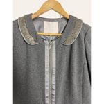 Rebecca Taylor Gray Sequin Zip Up Duster Jacket Dress Size 10 Photo 4