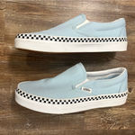 Vans  Checkerboard Check Foxing Cool Blue Classic Slip-On Sneakers 7 Casual Photo 3