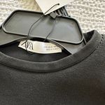 ZARA cropped ruched crew neck long sleeve Photo 1