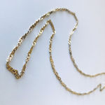 Sterling Silver Gold Tone Twist Chain Necklace, 925 LIRM Photo 0