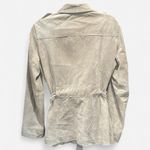 Vintage Liz Claiborne Suede Belted Short Trench 90s Minimalist French Girl Tan Size L Photo 2