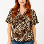 Gloria Vanderbilt  casual size 3X animal print blouse Photo 0