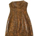 H:ours Faux Snakeskin Print Strapless Mini Dress Size Small Photo 0