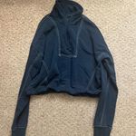 Hollister Navy Blue Quarter Zip Sweatshirt Photo 4