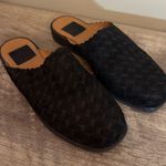 Auditions Decoys by  Black Leather Slip On Mules Shoes Women’s Size 6.5 Woven Photo 1