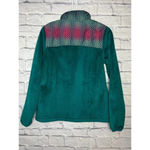 FILA  Sport Fleece Faux Fur Turquoise Green Zip Up Jacket Sz XS Photo 2