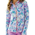 Lilly Pulitzer Luxletic Playa Serena Full Zip Jacket size XL Blue Pink Photo 0