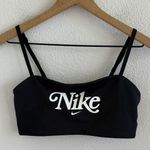 Nike  Women's Black Bandeau Style Sports Bra Medium Photo 2