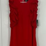 Lulus New Large Red Pleated Ruffle Sleeveless Mini Dress Photo 3