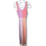 Lulus NWOT Radiant Personality Pink Color Block Ribbed Knit Sweater Midi Dress Size XXS Photo 2