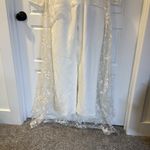 Bridal Wedding Bachelorette Jumpsuit with Lace US 10 White Photo 1