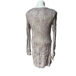 NWT, INC Coated Gold Metallic Cable Knit Crew Neck Sweater Dress or Tunic, Sz M Size M Photo 7