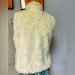 Loft Ann Taylor  Petites Faux Fur Ivory Zipper  Vest Womens XSmall Photo 4