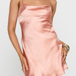 Princess Polly  “Fiery” Satin Slip Cowl Neckline Mini Dress Photo 0