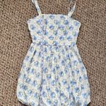 Altar'd State NWOT Altar’d State Elena Bubble Hem Floral Blue and White mini dress Easter spring Photo 4
