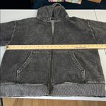 Aritzia Golden TNA Loungewear Casual Charcoal Acid Wash Zip-Up Hoodie Size 2 Photo 14