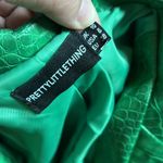 Pretty Little Thing  green croc one button blazer with shoulder pads Photo 4