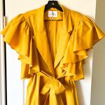 Johanna Ortiz Tulip Evolution Jacket Dress Ruffle Yellow Wrap Dandelion 2 EUC Gold Photo 3