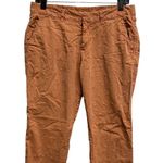 Sundance Pants 6 Orange Floral Applique Accents Skinny Mid Rise Cotton Stretch Photo 2