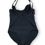 Old Navy Bandeau-Style Halter Ruffle Trim Swimsuit Black Medium Photo 1