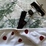 ViX White Red Retro Polka Dot Bikini Bottoms Brazilian L Size L Photo 2