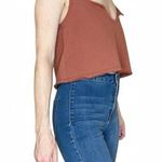 Out From Under NWT Urban Outfitters Orange Basic Cropped Oversized Tank Top Photo 4