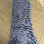 Handmade Acrylic Crochet Mesh Swimsuit Cover Up Purple Size M Photo 0