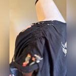 Abercrombie & Fitch black green pink floral boho top xs cottage core sleeveless Photo 2