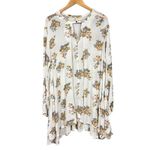 Free People  Swing Tunic Crepe Long Sleeve Dress White Gardenia Size Large Boho Photo 6