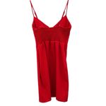 Princess Polly size 8 Red Zuri Plunge Pleated Bust Fitted Sheath Mini dress-DEFECT Photo 2