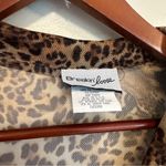 Vintage Leopard Print Mesh Long Cardigan Brown Photo 4
