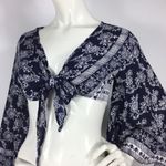 Raga  Cropped Wrap Top Handkerchief Sleeves Photo 7