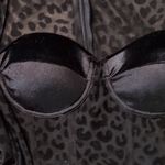 Meshki  Black Leopard Print Seara Devorah Mini Bodysuit Dress Size Small Photo 2