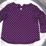 Stitch Fix 41 Hawthorn Women's Purple Flounce Sleeve Blouse Photo 2