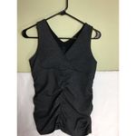 Zobha  Women Rouched Front Tank Top  Sz. 10 Gray EUC Ella Tank built in Bra Photo 5