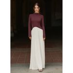 Solid & Striped  The Soglio Long Sleeve Maxi Swetter Dress in Raisin Brown Small Photo 10