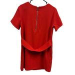 Essue Red Short Sleeve Zip Back Business Casual Pocket Mini Dress Womens Medium Photo 6