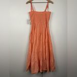 INC International Concepts Coral Smocked Tiered Cottage Boho Maxi Dress Sz M NWT Pink Size M Photo 6