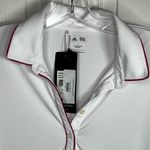 Adidas  Golf Polo Shirt Sz L White Pink Trim Photo 5