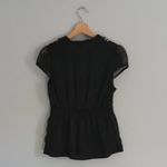 H&M  Ruffle Collared Short Sleeve Shirt Size Small Photo 1