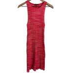ZARA Pink Space Dye Ribbed Bodycon Open Back Tunic Mini Dress Size Small Photo 3