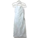 Lulus NWT Celebratory Beauty White Mesh Embroidered Sequin Lace-Up Midi Dress Photo 2