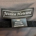 Jessica Howard  Gun Metal Steel Grey Ruched Formal Midi Dress Plus Size 24W Photo 7