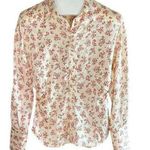 ZARA Floral Printed Satin Button Up Shirt Photo 0