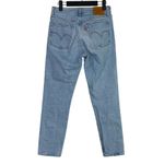 Levi's Wedgie Icon Slim Straight Crop Classic High Rise Distressed Jean 26 Blue Photo 5