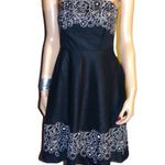 Ann Taylor Loft Petites Black White Strapless Dress 6P Photo 2