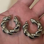 Silver Twisted Hoop Cuff Earrings Photo 5