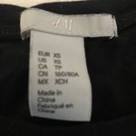 H&M  black floral beaded cotton boho Atleasure beach vacation comfy t-shirt, XS Photo 1