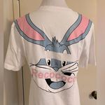 Bugs Bunny Print Crew Neck Tunic Dress with Short Sleeves White Photo 6