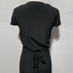 & Other Stories & Other Stories Cap Sleeve Tie Waist Maxi Wrap Dress Black Size 4 Photo 9